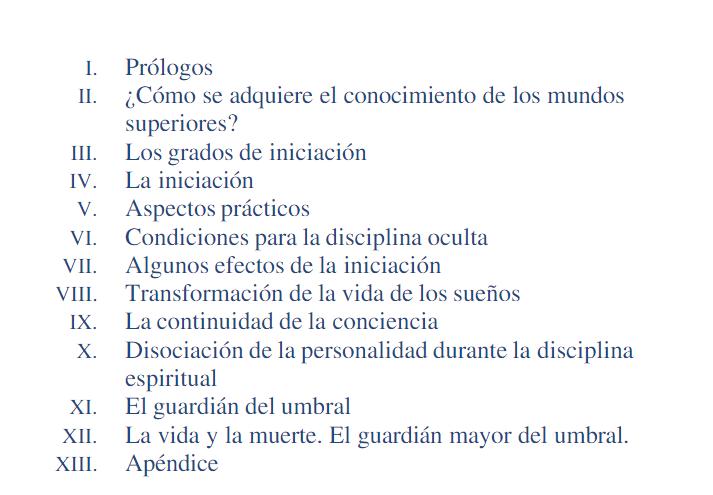 Índice del libro y sus capítulos